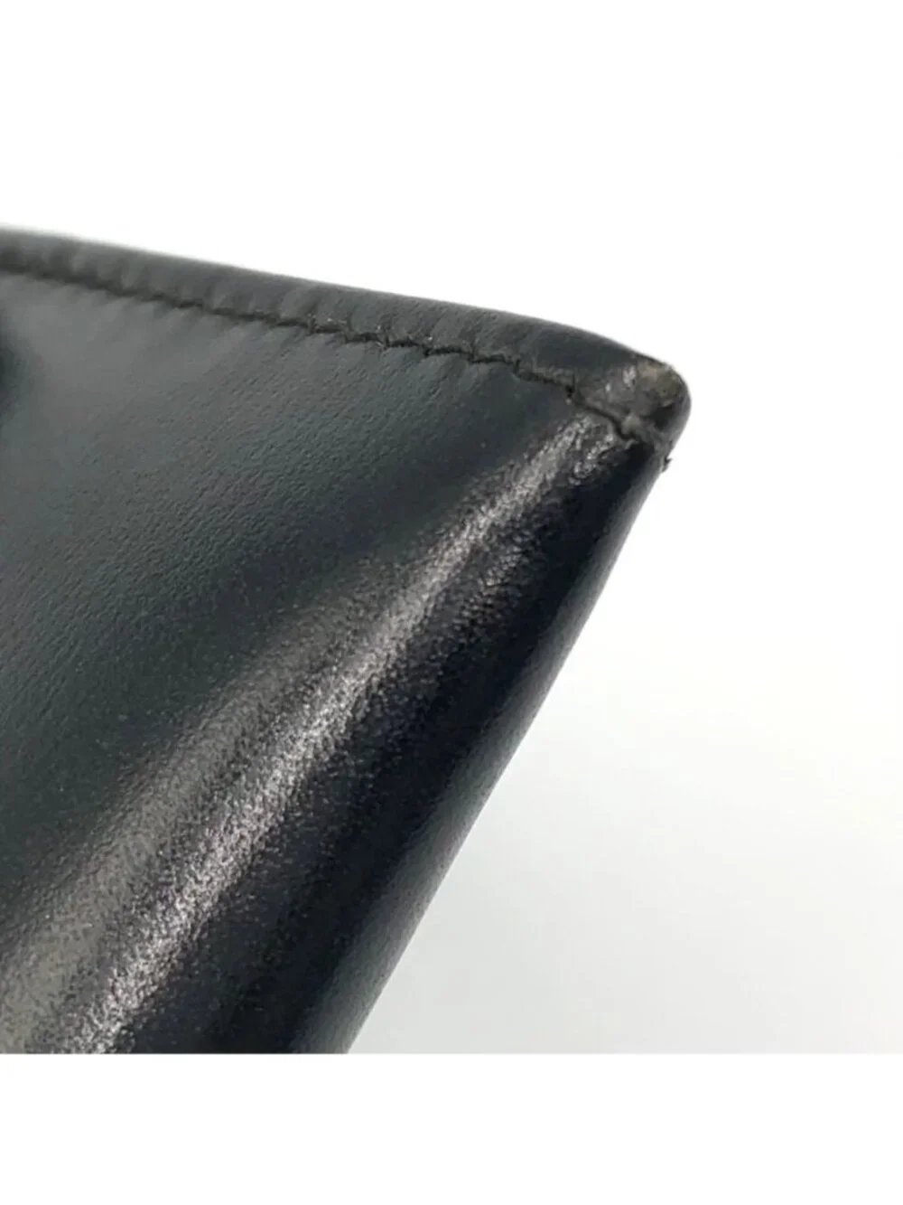 Gucci Logo Leather Black Coin Case Gold